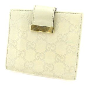 Authentic Gucci Wallet Purse Guccissima Beige Gold Woman unisex  Used